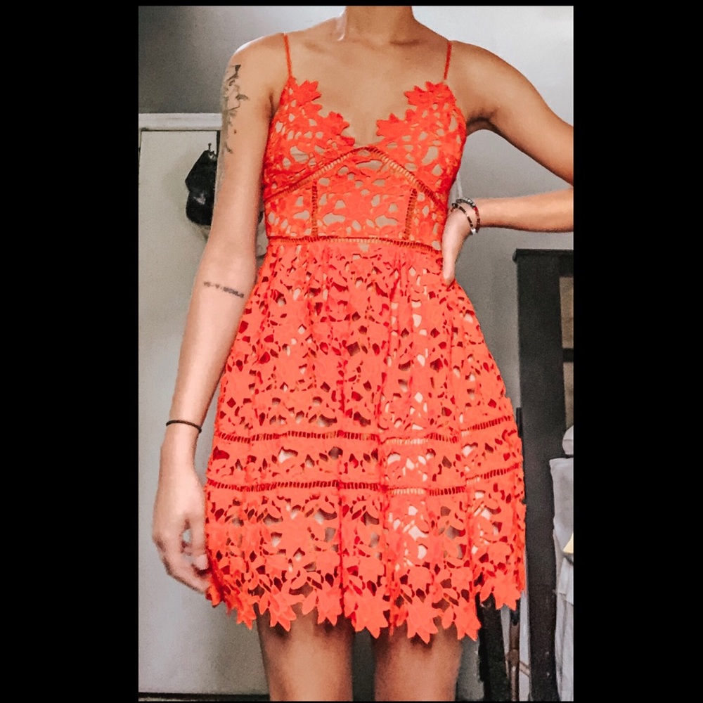 Fancy Red Lace Dress